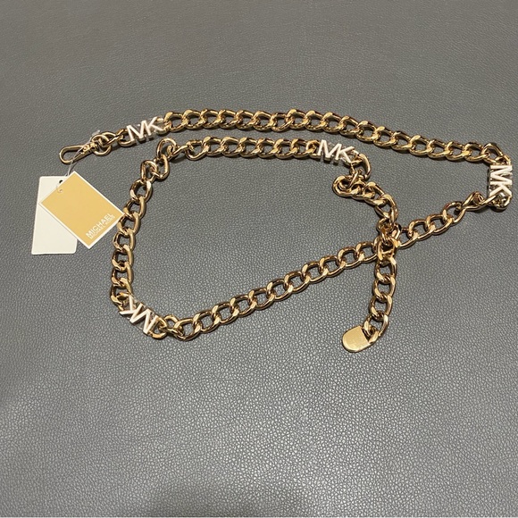 NWT Michael Kors Chain Link Enamel Belt - Picture 4 of 4
